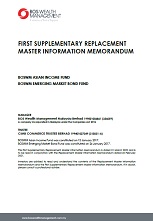 First Supp RMIM - BOSWM Emerging Market Bond Fund & BOSWM Asian Income Fund